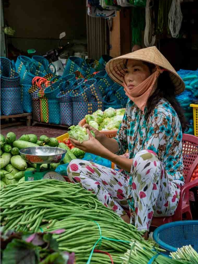 Mulher no mercado vietnamita